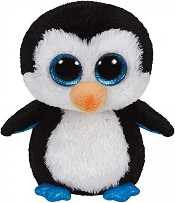 Jucarie Plus Ty Boos Waddles PInguin Alb-Negru Plus 15 Cm TY 36008