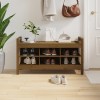 Gossi banca de hol, maro miere, 110x40x60 cm, lemn masiv de pin