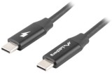 Cumpara ieftin Cablu USB-C la USB-C Lanberg CA-CMCM-40CU-0010-BK, 1m, USB 2.0, Quick Charge 4.0, Power Delivery 60W, Negru