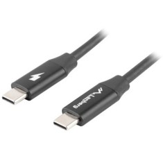 Cablu USB-C la USB-C Lanberg CA-CMCM-40CU-0010-BK, 1m, USB 2.0, Quick Charge 4.0, Power Delivery 60W, Negru