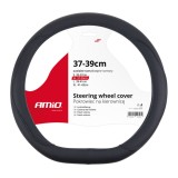 Husa volan sport tip D AMiO SWC-22-M, pentru volan tesit in partea de jos, marime M universala 37-39 cm, montaj rapid, interior antiderapant