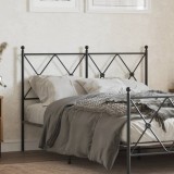Gossi tablie de pat metalica, negru, 120 cm