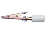 Bornă crocodil 10A albă 7.9mm
