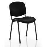 Scaun vizitator Taurus TN, cadru metalic, tapitat cu stofa, stivuibil, 120 kg, negru