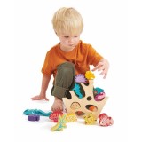Asezarea cu corali, din lemn premium - Stacking Coral Reef - 18 piese - Tender Leaf Toys