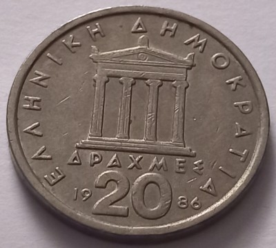Grecia, 20 drahme 1982 foto