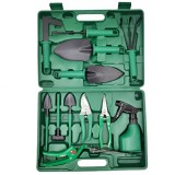 Set 12 unelte gr&Auml;din&Auml; cu cutie de depozitare, pvc &amp; o&Egrave;el a3, 38x29 cm, verde deschis &acirc; plantare, sol, &Atilde;ngrijire plante