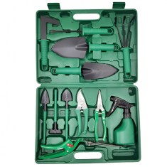 Set 12 unelte gr&Auml;din&Auml; cu cutie de depozitare, pvc &amp; o&Egrave;el a3, 38x29 cm, verde deschis &acirc; plantare, sol, &Atilde;ngrijire plante