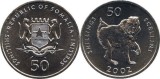 Somalia 2002 - 50 shillings, FAO, mandrill, UNC