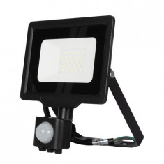 Proiector LED SMD Slim Senzor 20W Negru