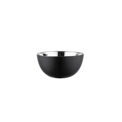 Bol din otel inoxidabil, vas pentru bucatarie, capacitate 3.8 litri, diametru 24 cm, negru, Florina foto