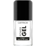 Baza si top gel pentru unghii Power Gel 2 in 1, 10.5ml, Catrice