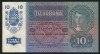 Q463 AUSTRIA UNGARIA 10 KORONA COROANE 1915 stampilata D&Ouml; aUNC text in romana