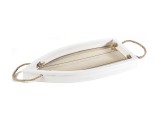 Tava decorativa Barcuta lemn alb maro 32 x 15 x 3 H