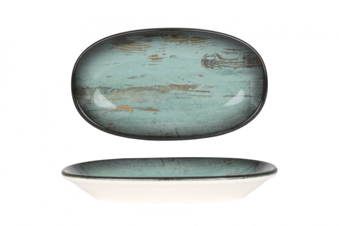 Bonna Placa de service - Madera - Por&Aring;&pound;elan - 15x8.5 cm - set de 2