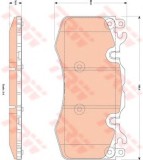Set placute frana,frana disc LAND ROVER RANGE ROVER III (LM) (2002 - 2012) TRW GDB1834