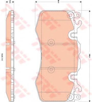 Set placute frana,frana disc LAND ROVER RANGE ROVER IV (LG) (2012 - 2016) TRW GDB1834