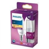 Cumpara ieftin 2 Becuri LED Philips B35, EyeComfort, E14, 5W (40W), 407