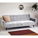 Canapea Glamour 219x84x81 cm Rabatabila Light Grey (cod AF 2497-07)