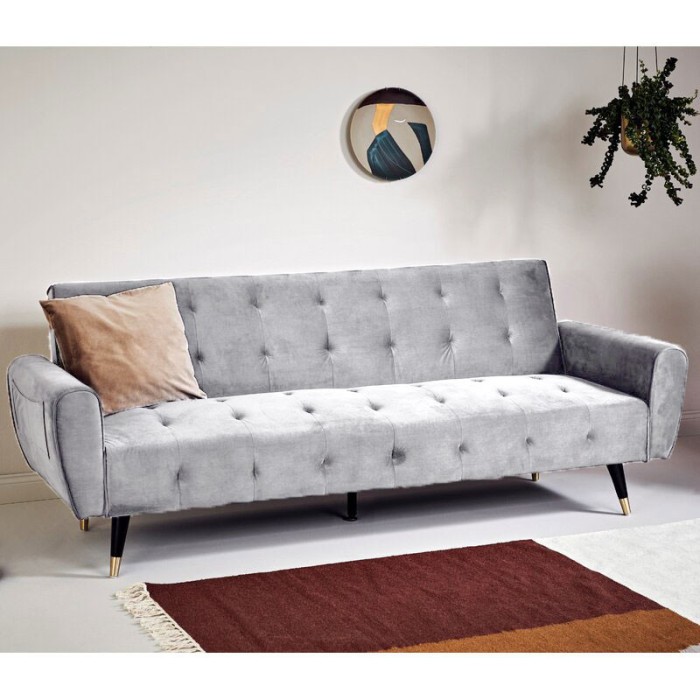 Canapea Glamour 219x84x81 cm Rabatabila Light Grey (cod AF 2497-07)