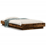 VidaXL Cadru de pat, stejar fumuriu, 75x190 cm, lemn prelucrat