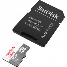 Micro Secure Digital Card SanDisk 16GB Clasa 10 Reading speed: foto