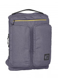 Rucsac Caterpillar Code - Quest Commuter, Material 420d Hexagonal, 2 Buzunare Exterioare - Gri Inchi