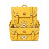Cutie pentru Aranjamente Florale &icirc;n Formă de Ghiozdănel &ndash; Model Floral Galben