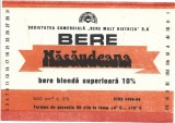 NI441 Etichetă bere blondă superioară Năsăudeana, Societatea comercială Bere Malț Bistrița SA, &icirc;nceputul anilor 1990