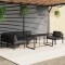 Gossi set mobilier de gradina cu perne, 6 piese, antracit, aluminiu