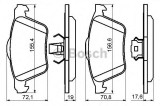Set placute frana,frana disc VOLVO V70 II (SW) (2000 - 2007) BOSCH 0 986 494 158