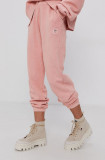 Cumpara ieftin Reebok Classic Pantaloni femei, culoarea roz, material neted