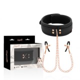 COQUETTE CHIC DESIRE - FANTASY NIPPLE CLAMP NECKLACE WITH NEOPRENE LINING, COQUETTE FANTASY