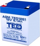 Accu.Pb.12V 6.1Ah TED borne late