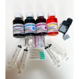 Set complet kit + cerneala refill cartus HP 303 / 303XL Negru si Color