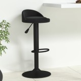 vidaXL Scaun de bar, negru, catifea