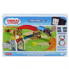 Set de joaca Thomas and Friends, Trenulet cu circuit, Diesels Up Over Cargo Drop, HPM62