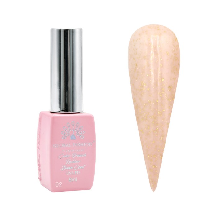 Baza Foil, bază cauciucată pentru unghii, Global Fashion, 8ml, 02