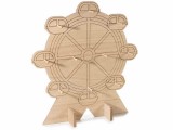 Decoratiune Craciun Roata Panoramica lemn natur cm 51 x 15 x 53,5 H