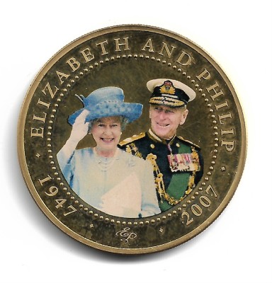 Cook Islands - 2007 ELISABETA &amp;amp; PHILIP - Moneda Comemorativa foto
