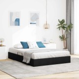 Cumpara ieftin Cadru de pat otoman cu depozitare Negru 140 x 200 cm tesatura