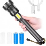 Cumpara ieftin Lanterna LED Profesionala P120 3 Moduri 2 Acumulatori 26650 Zoom Vanatoare Paza