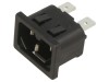 Conector alimentare BULGIN AC C16 10A 250VAC, Montare pe panou, Poliamida, Temperatura Inalta