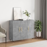 vidaXL Servantă, gri beton, 90x34x80 cm, lemn compozit