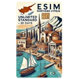 ESIM Northern Cyprus, Unlimited Standard, 30 Days