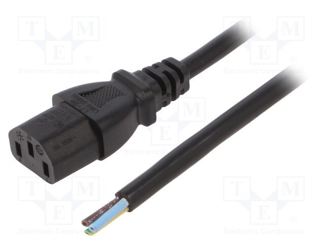 Cablu IEC C13 3x1mm&sup2; mamă 1m negru 10A 250V LIAN DUNG