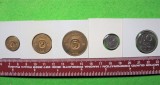 SUEDIA 1971 LOT 5 MONEDE - Gustaf VI Adolf - 1 / 2 / 5 / 10 / 50 ORE (275), Europa, Cupru-Nichel
