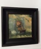 Ulei pe p&acirc;nză o lucrare veche, Marine, Realism