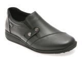 Pantofi RIEKER negri, 47250, din piele naturala