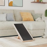 VidaXL Rampă pentru c&acirc;ini, gri, 70x35 cm, lemn masiv de brad